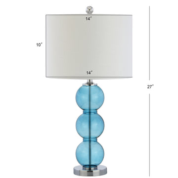 Bella 27" Glass Triple Sphere LED Table Lamp - JONATHAN Y